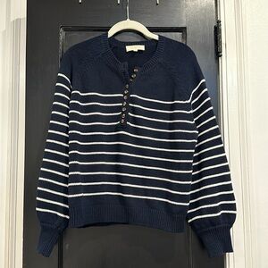 Sezane Leontine Jumper in Navy/Ecru size M